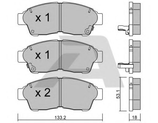 set placute frana,frana disc