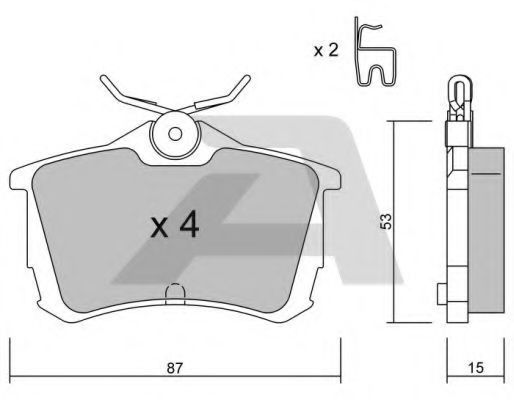 set placute frana,frana disc