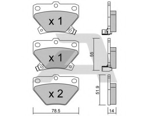 set placute frana,frana disc