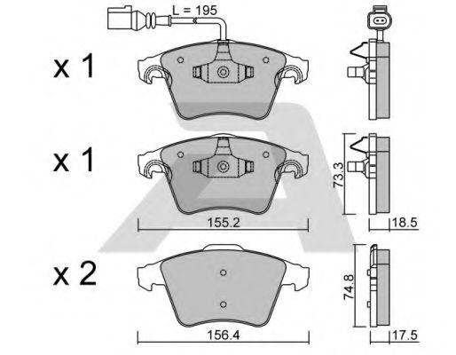 set placute frana,frana disc