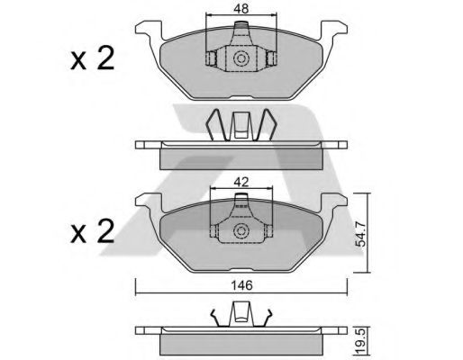 set placute frana,frana disc