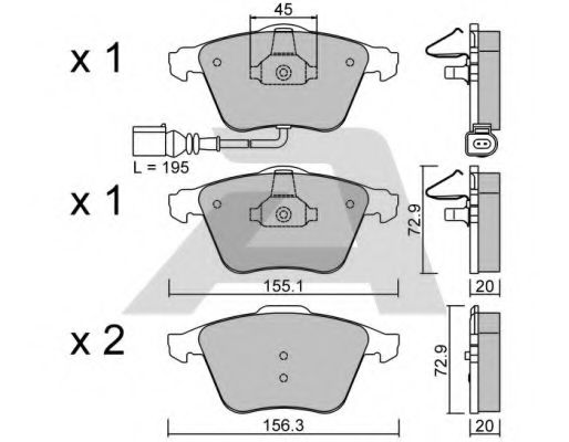 set placute frana,frana disc