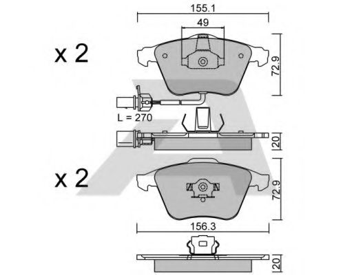 set placute frana,frana disc