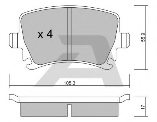 set placute frana,frana disc