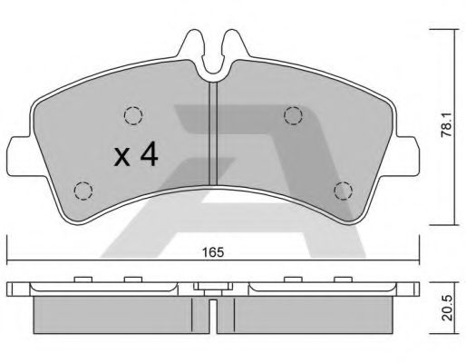 set placute frana,frana disc