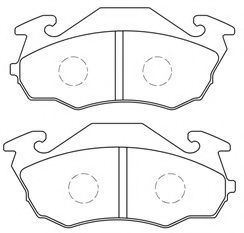 set placute frana,frana disc