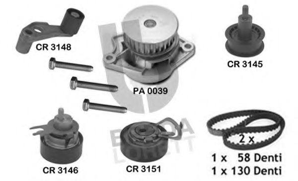 Set pompa apa + curea dintata