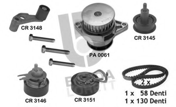 Set pompa apa + curea dintata