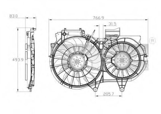 Ventilator, radiator