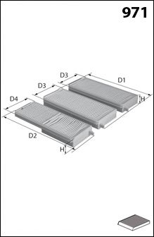 Filtru, aer habitaclu