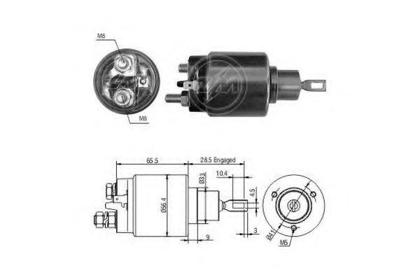 Solenoid, electromotor