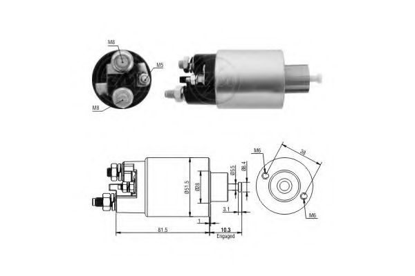 Solenoid, electromotor