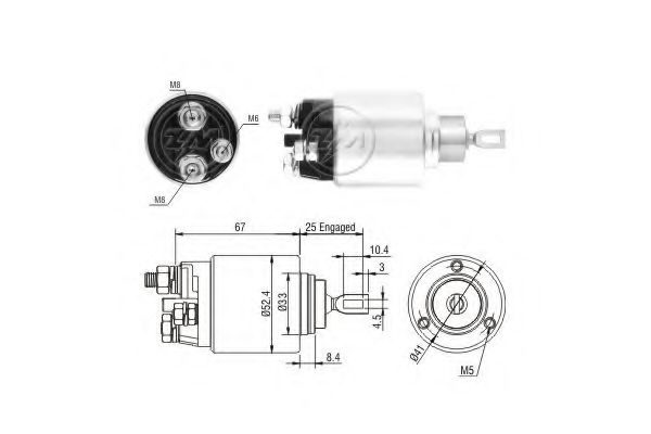 Solenoid, electromotor