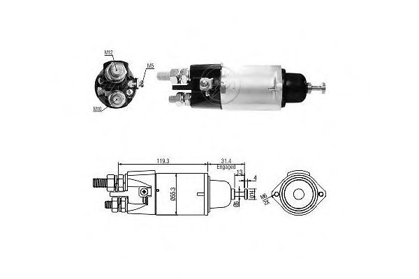 Solenoid, electromotor