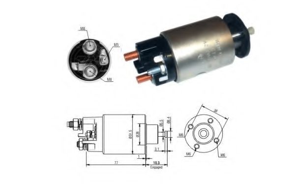 Solenoid, electromotor