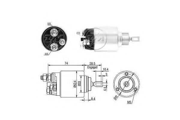 Solenoid, electromotor