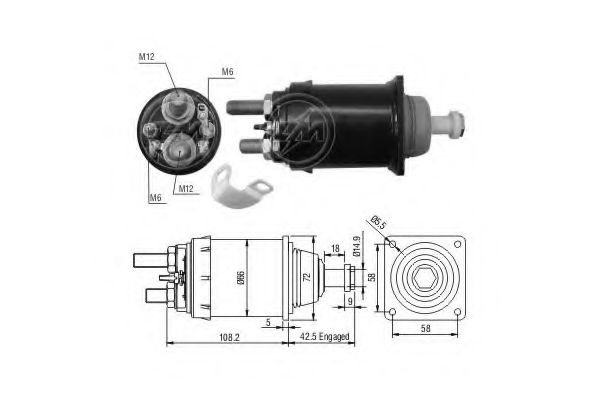 Solenoid, electromotor