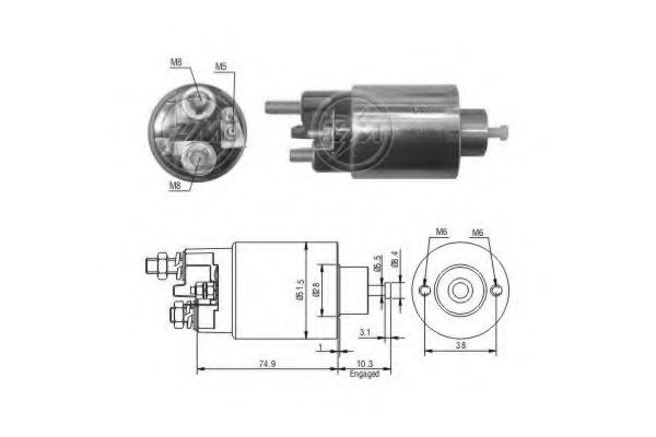Solenoid, electromotor