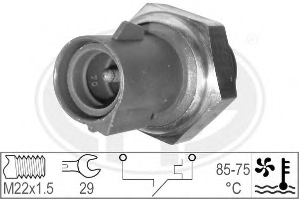 Comutator temperatura, ventilator radiator