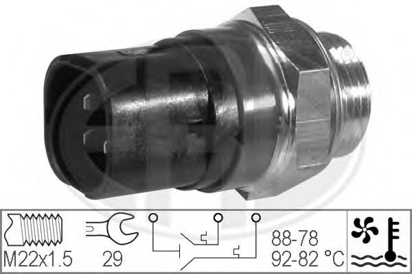 Comutator temperatura, ventilator radiator