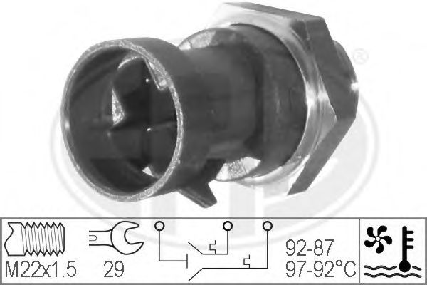 Comutator temperatura, ventilator radiator