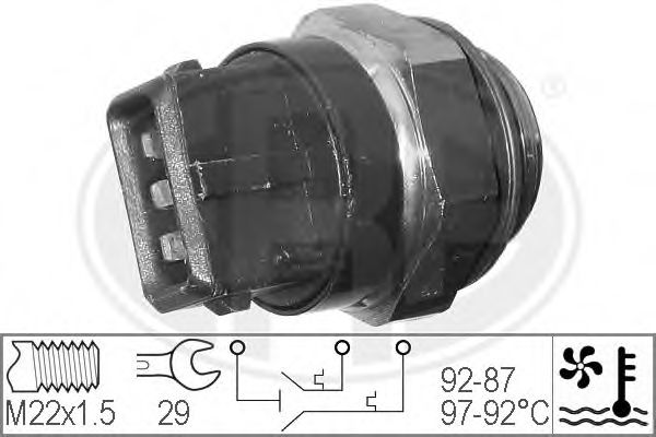 Comutator temperatura, ventilator radiator