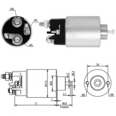 Solenoid, electromotor