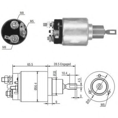 Solenoid, electromotor