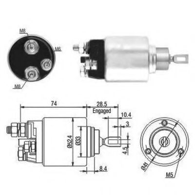 Solenoid, electromotor