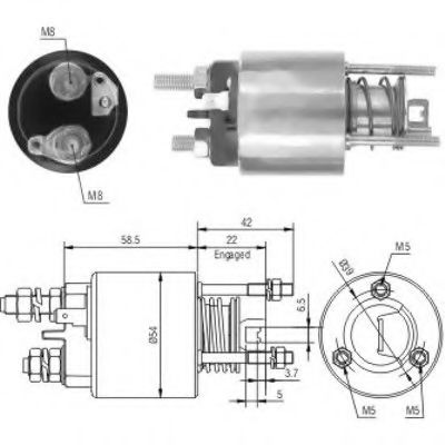 Solenoid, electromotor