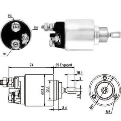Solenoid, electromotor