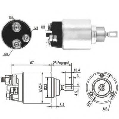 Solenoid, electromotor