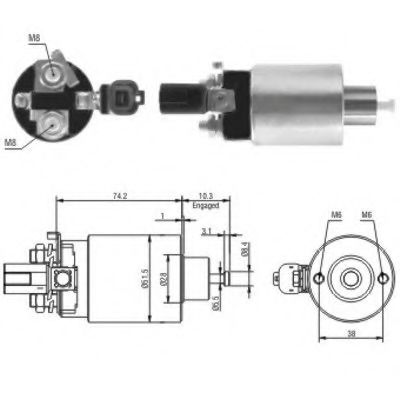 Solenoid, electromotor