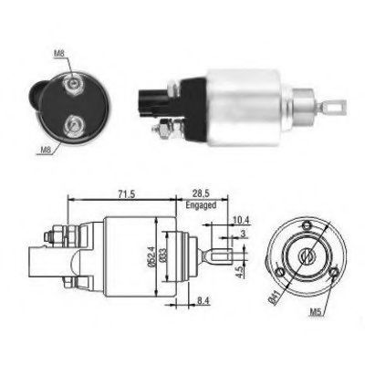 Solenoid, electromotor