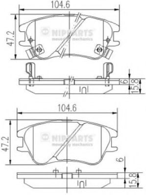 set placute frana,frana disc