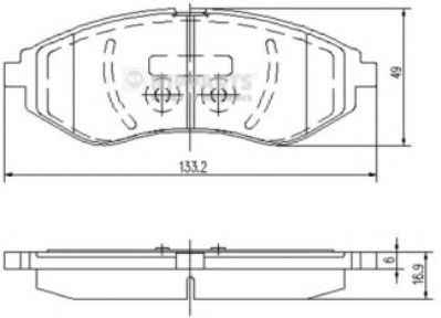 set placute frana,frana disc