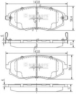 set placute frana,frana disc