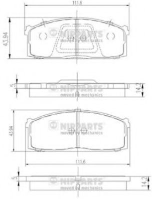 set placute frana,frana disc