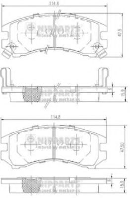 set placute frana,frana disc