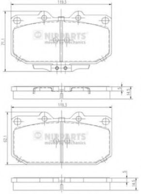 set placute frana,frana disc