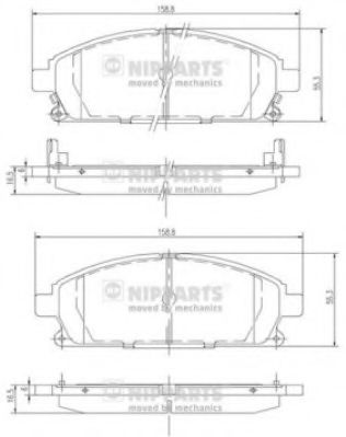 set placute frana,frana disc