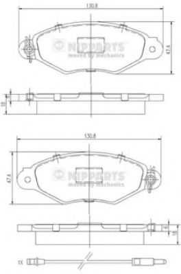 set placute frana,frana disc