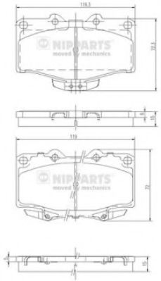 set placute frana,frana disc