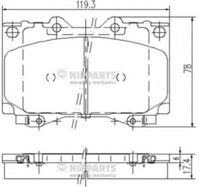 set placute frana,frana disc