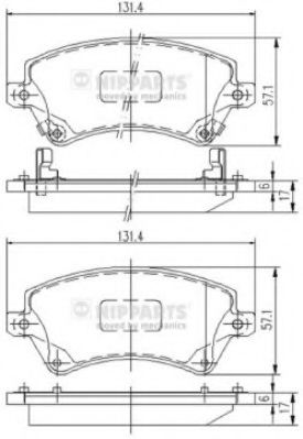 set placute frana,frana disc