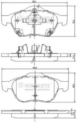 set placute frana,frana disc