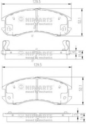 set placute frana,frana disc