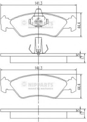 set placute frana,frana disc