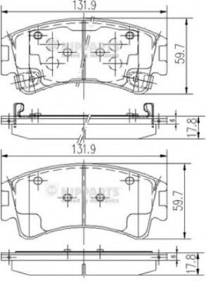 set placute frana,frana disc