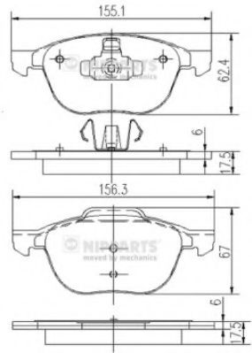 set placute frana,frana disc